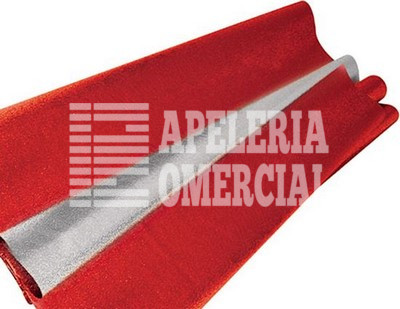 PAPEL FANTASIA P/REGALO METALICO GOFRADO ROJO